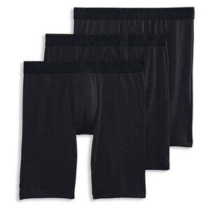 3 Jockey Men's Active Ultra Soft Modal Stretch Long Leg Boxer Briefs Size S